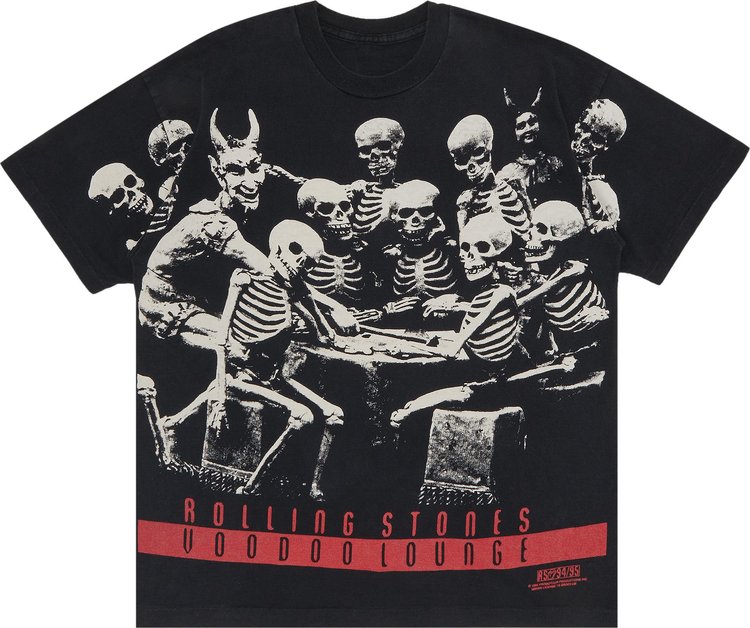 Vintage Rolling Stones Voodoo Lounge All Over Print T-Shirt 'Black'