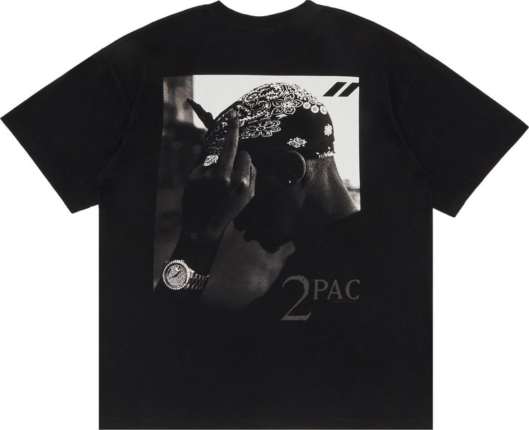 Vintage Tupac Shakur Single Finger Salute T Shirt Black