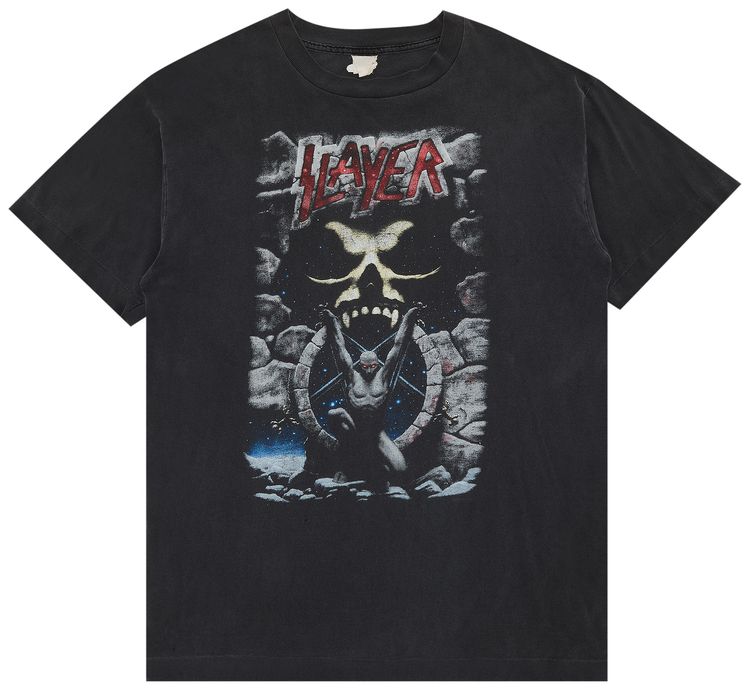 Vintage Slayer Live Intrusion T Shirt Black