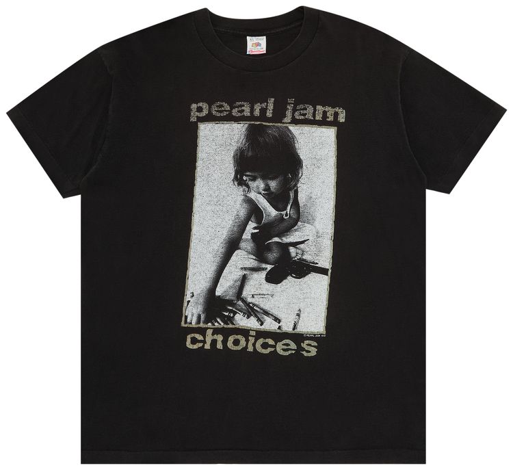 Vintage Pearl Jam Choices T Shirt Black