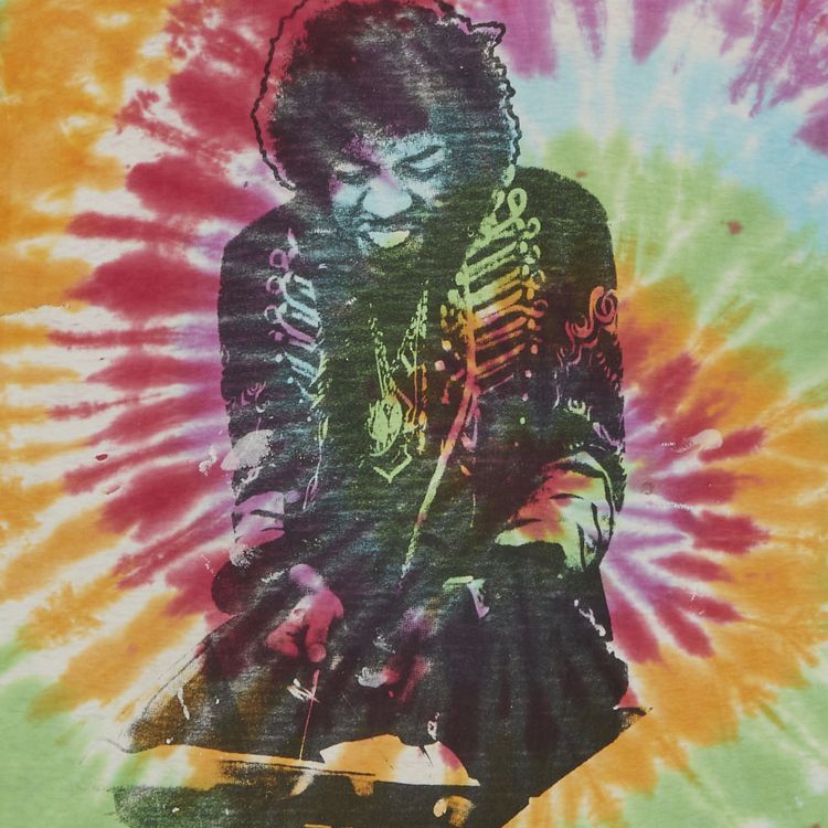 Vintage Jimi Hendrix Tie Dye T Shirt Multicolor
