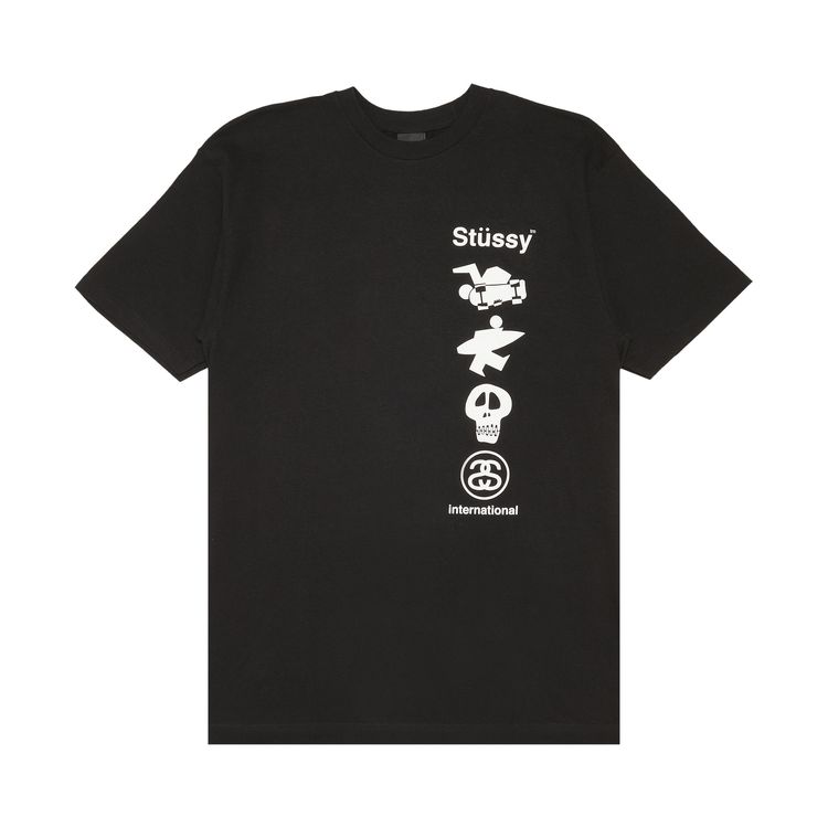 STUSSY surf skate T-shirt, size M for men cotton yellow type Vintage Second Hand