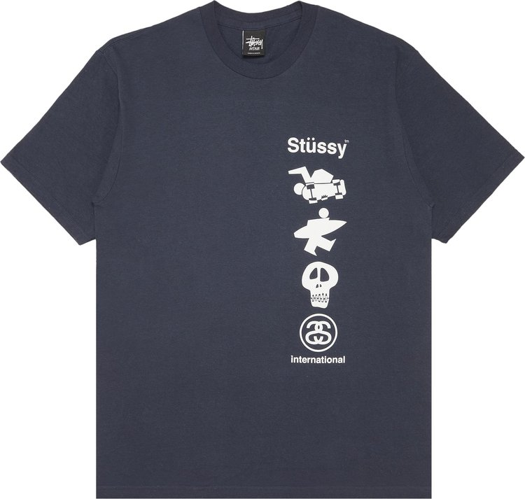 Stussy Skate Surf Skull Tee Navy