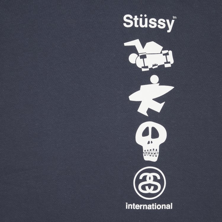 Stussy Skate Surf Skull Tee Navy