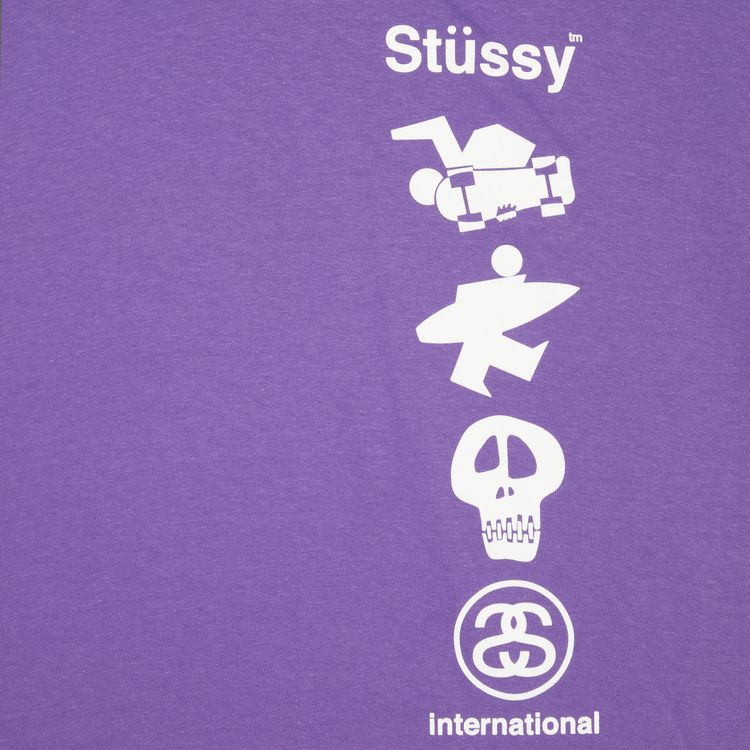 Stussy Skate Surf Skull Tee Purple