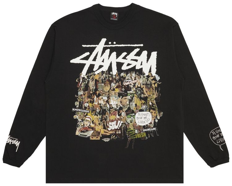 Stussy Gear Yo Vinny How Ya Livin Long Sleeve Black