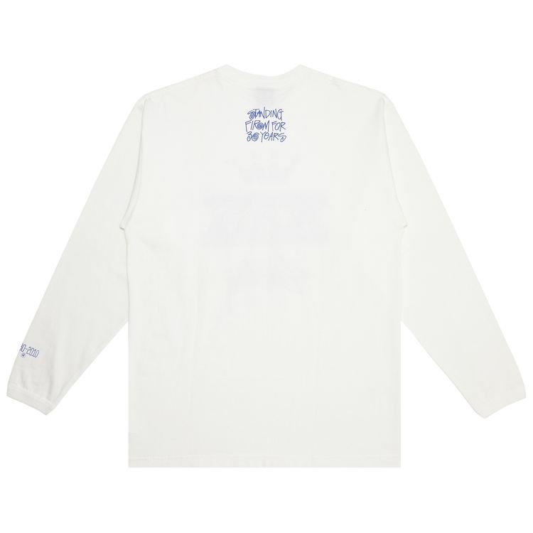 Stussy Gear 30 Years Firm Long Sleeve White