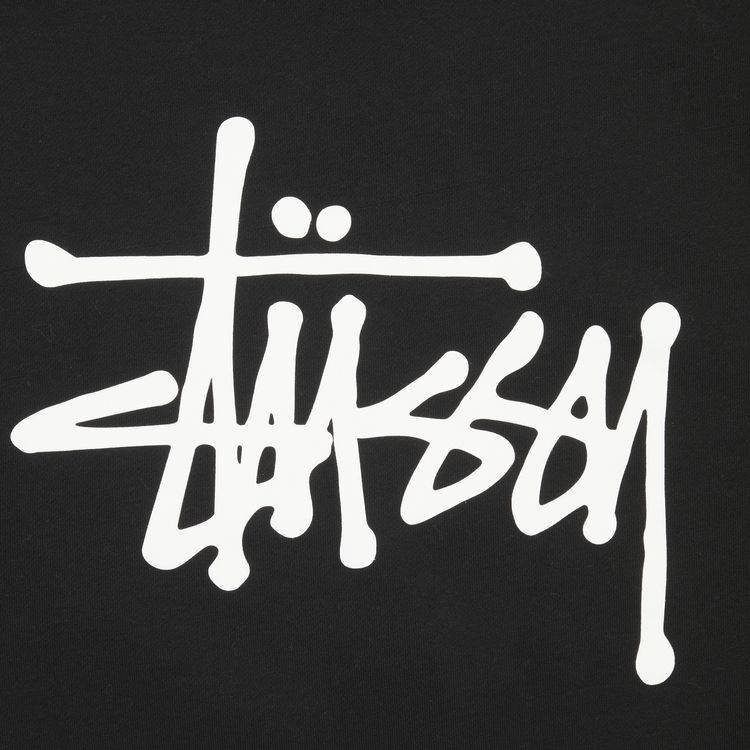 Stussy Basic Logo Crewneck BlackWhite