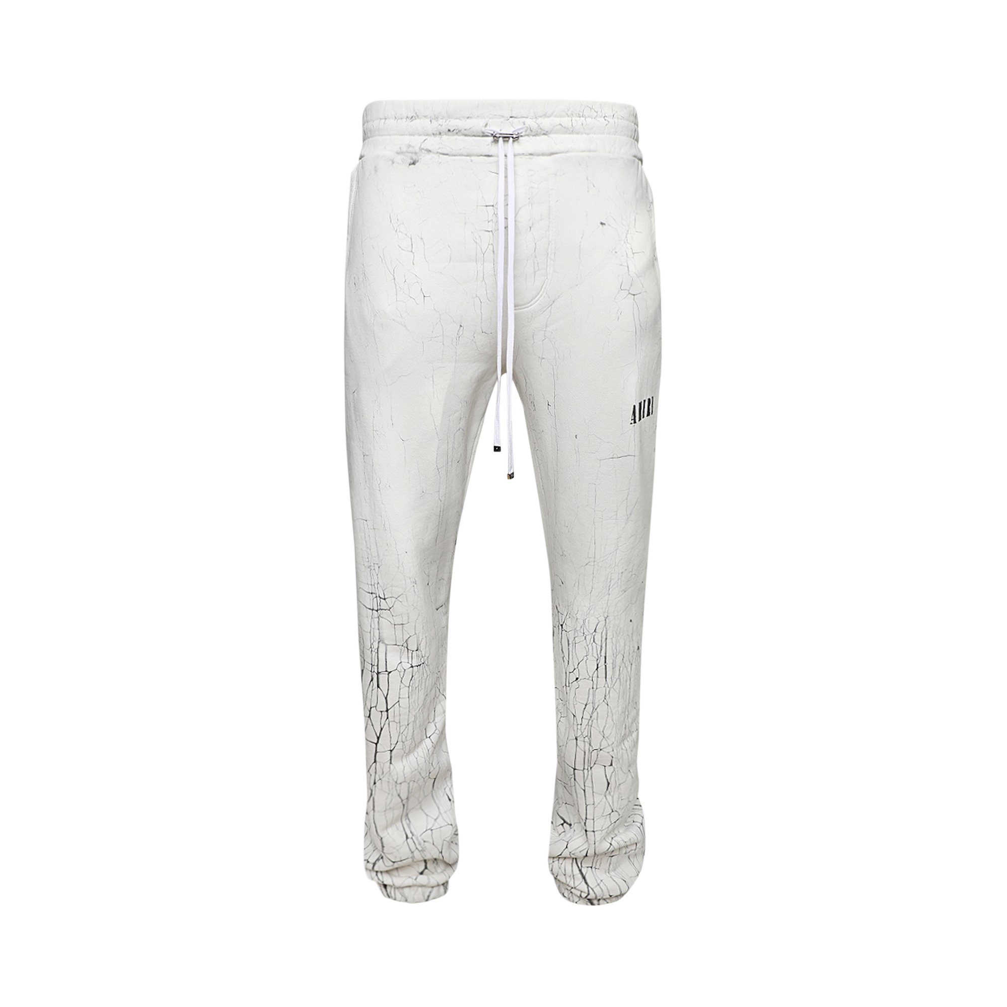 Buy Amiri Cracked Dye Logo Sweatpants 'White' - PS23MJL026 100