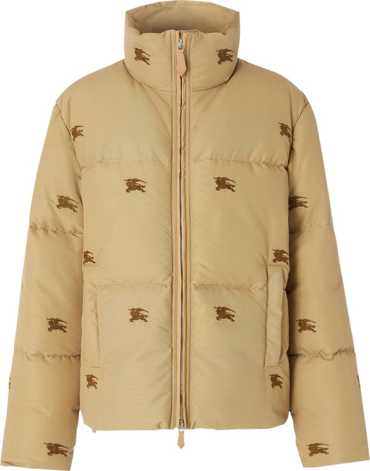 Burberry Embroidered EKD Nylon Puffer Jacket 'Camel'