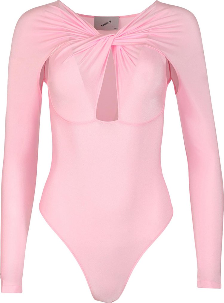 Coperni Twisted Cut Out Jersey Bodysuit 'Light Pink'