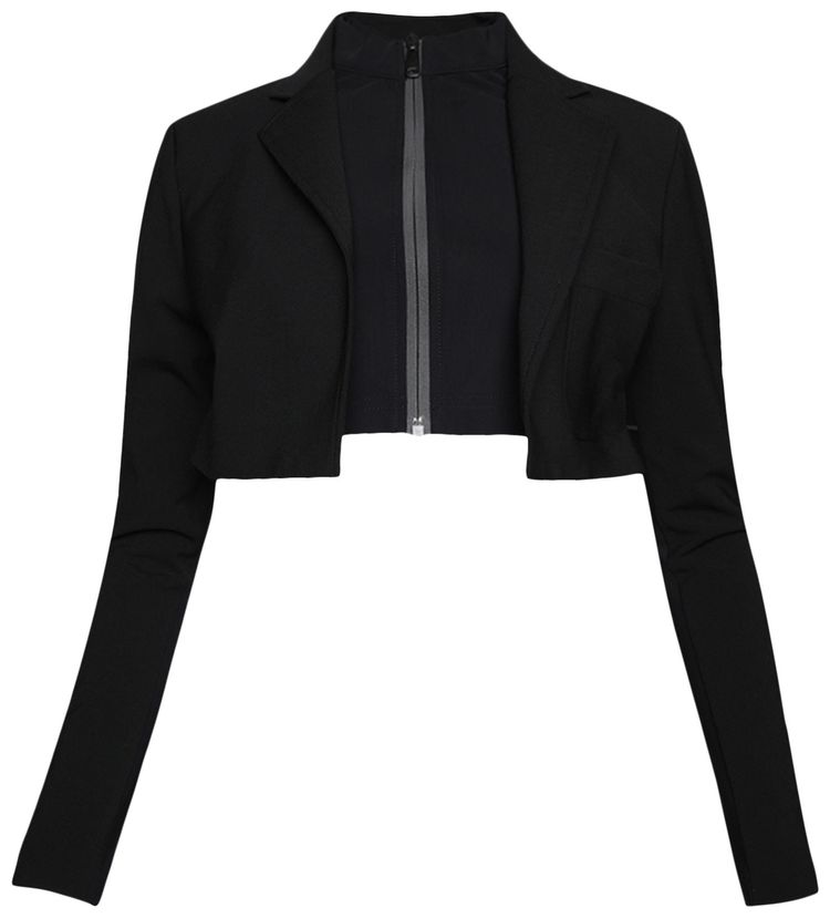 Coperni Hybrid Cropped Tailored Jacket Black
