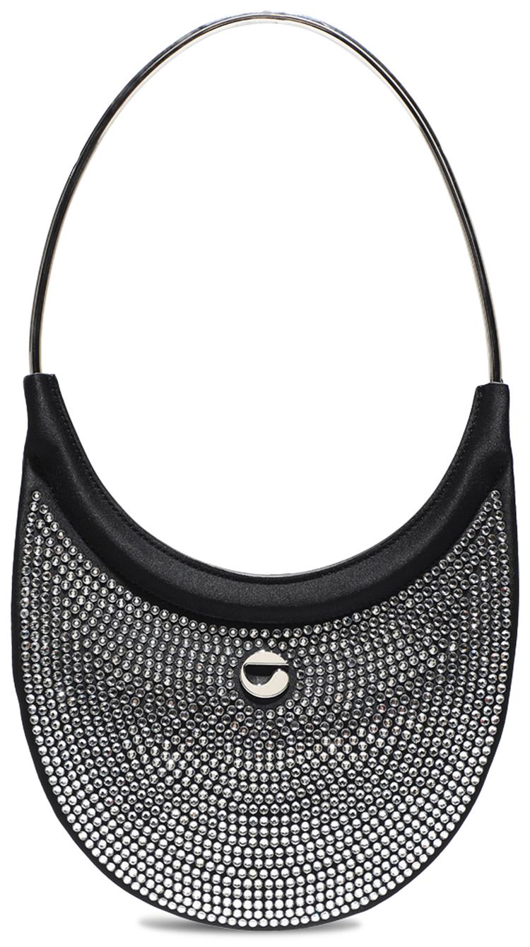Coperni Crystal Embellished Ring Swipe Bag Black