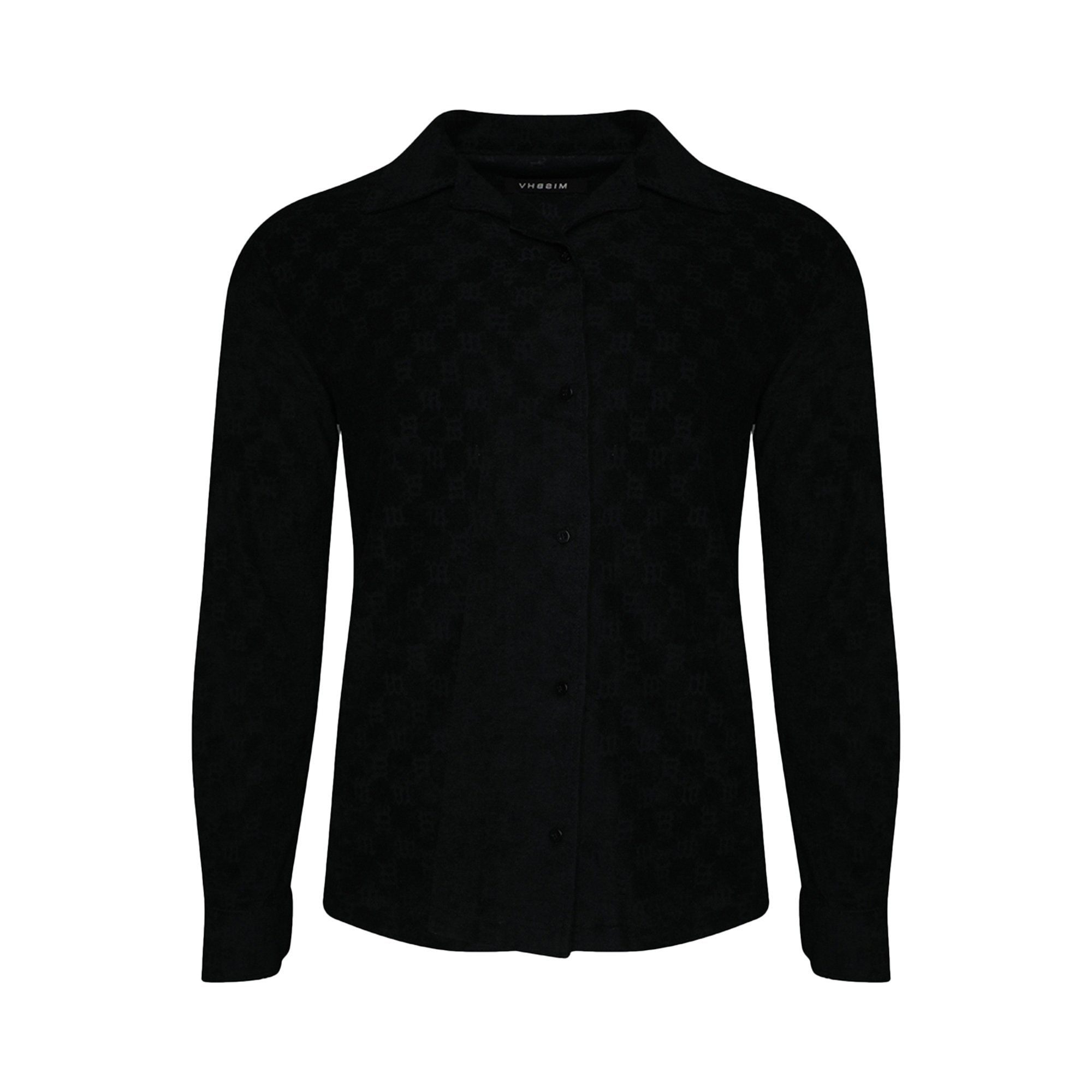 MISBHV Towelling Monogram Long-Sleeve Shirt 'Black'
