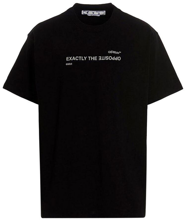 Off White Spiral Short Sleeve Tee BlackWhite