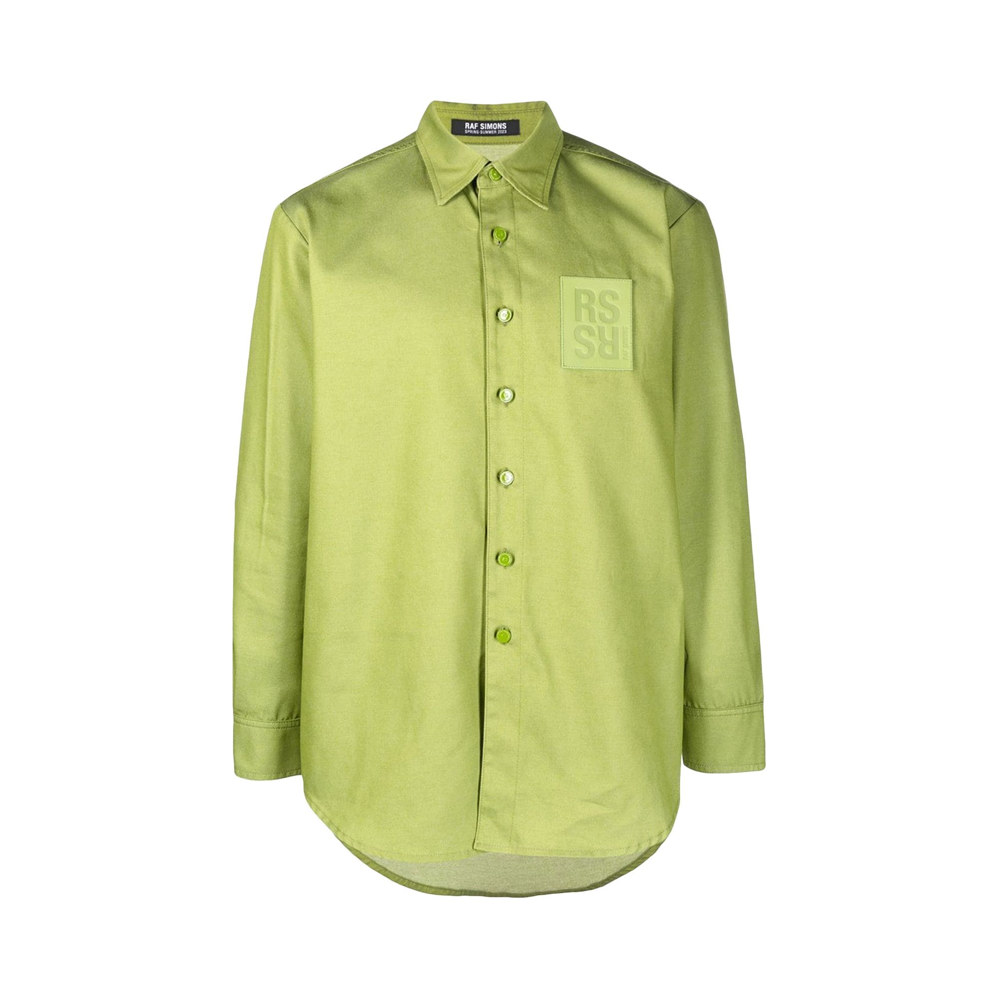 Raf simons denim patch deals shirt