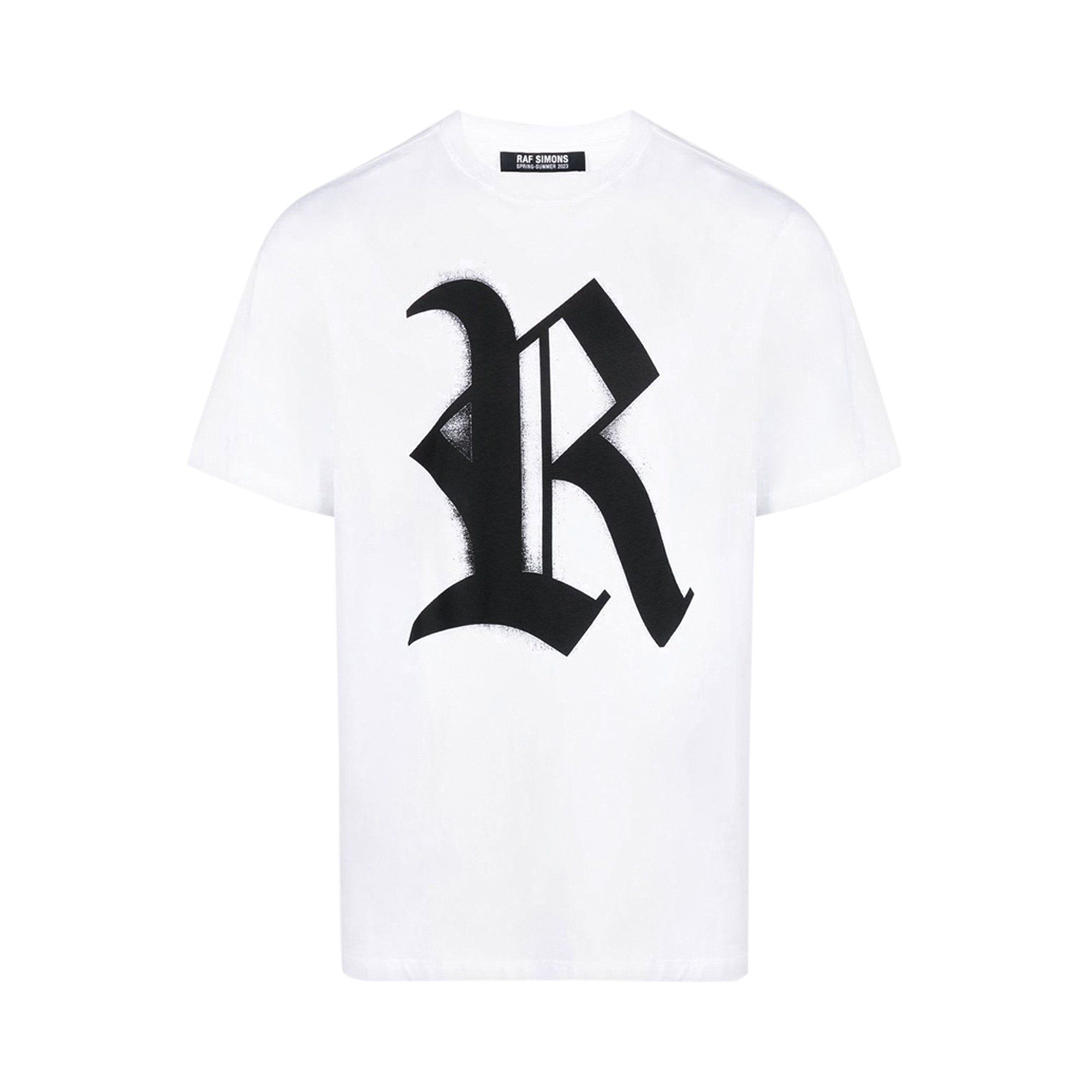 Raf Simons Big Fit T-Shirt With R Print On Front 'White' | GOAT