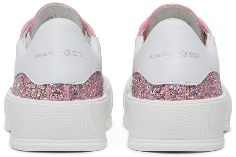 Alexander McQueen Wmns Deck Plimsoll Low Rose Gold Reflective Glitter