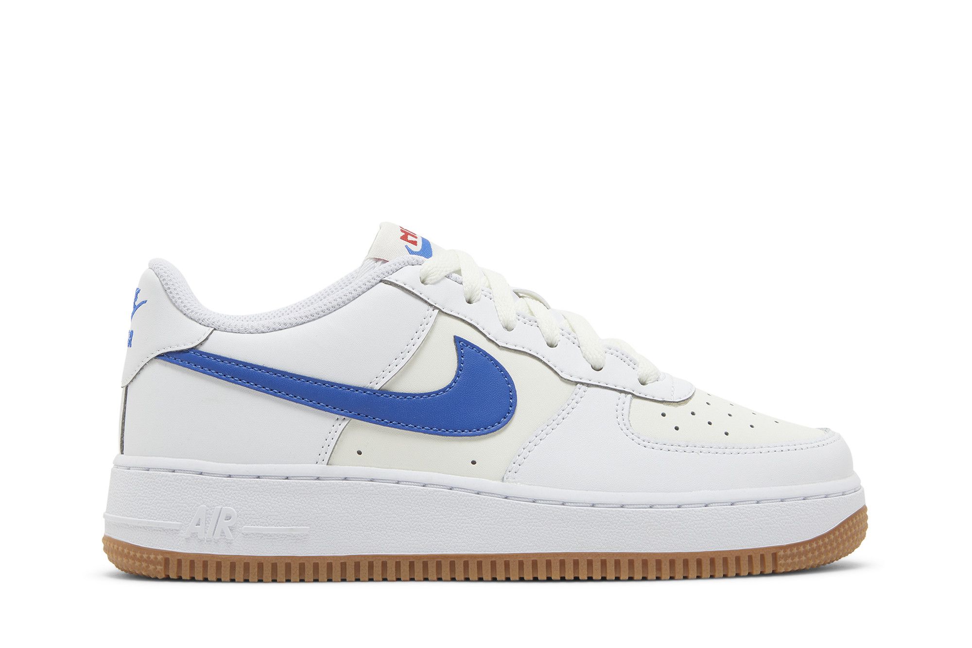 Size 5.0 Air Force 1 GS White Game Royal Gum