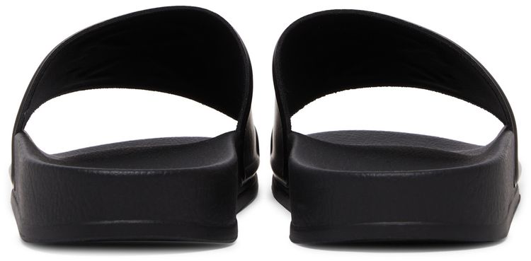 Off White Logo Print Slide Black White