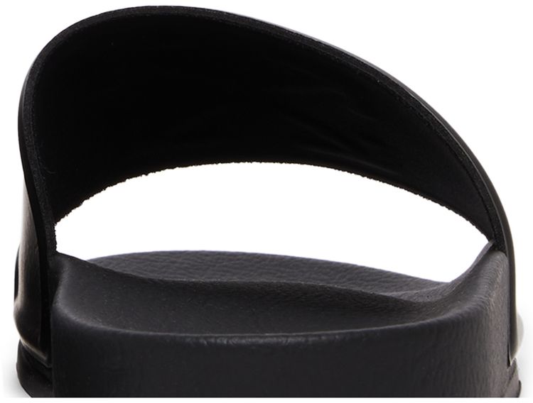 Off White Logo Print Slide Black White