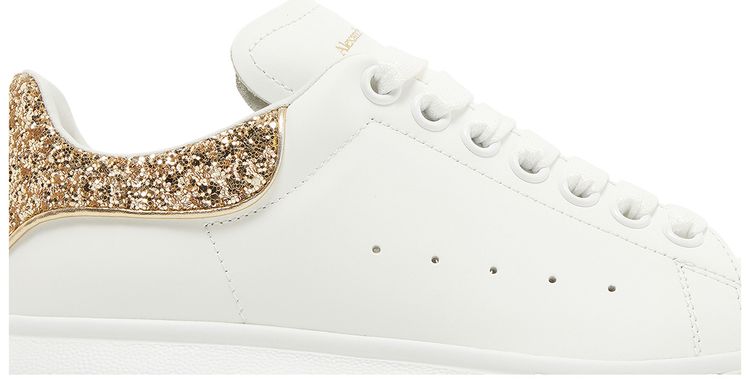 Alexander McQueen Wmns Oversized Sneaker White Glitter Gold