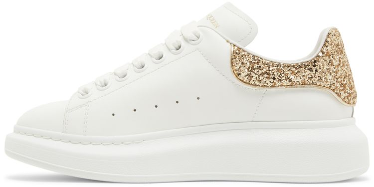 Alexander McQueen Wmns Oversized Sneaker White Glitter Gold