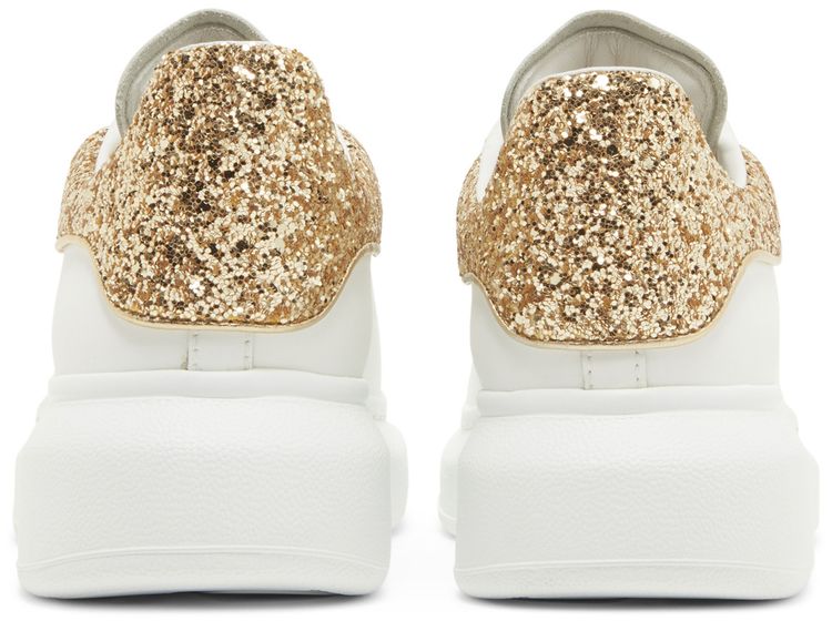 Alexander McQueen Wmns Oversized Sneaker White Glitter Gold