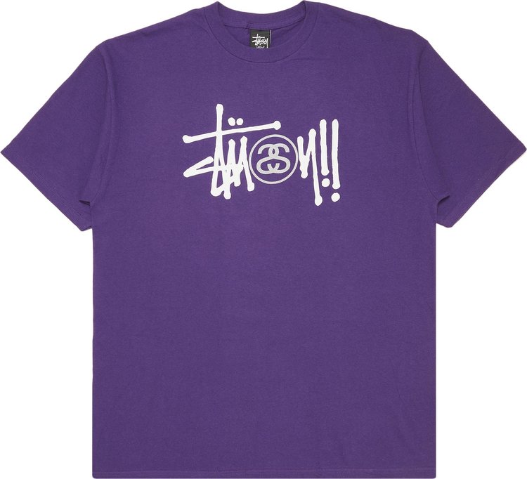 Stussy Basic Logo SS Stock Tee Purple