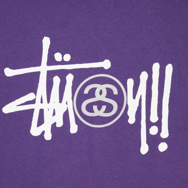 Stussy Basic Logo SS Stock Tee Purple