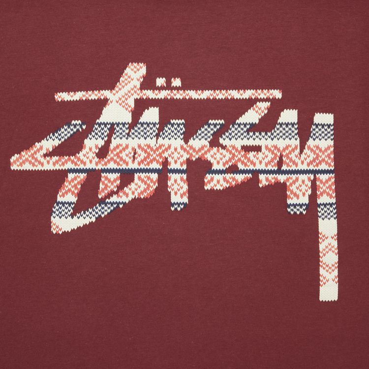 Stussy Stock Knit Tee Wine