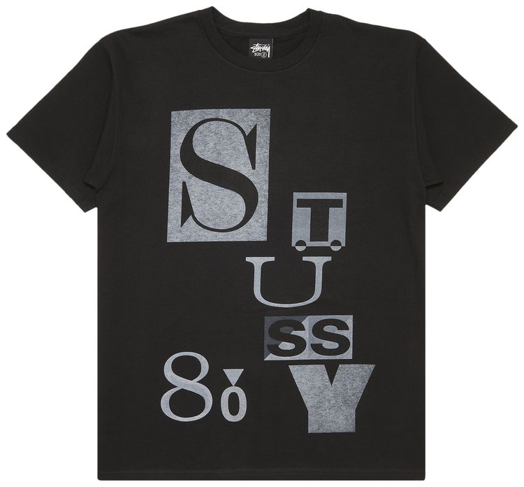 Vintage Stussy Blocks Tee Black