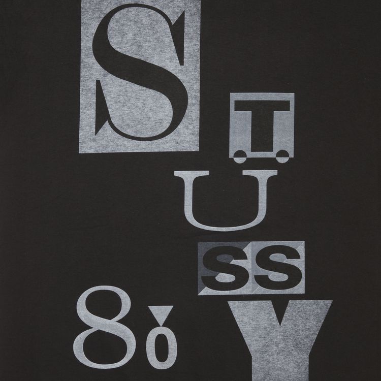 Vintage Stussy Blocks Tee Black