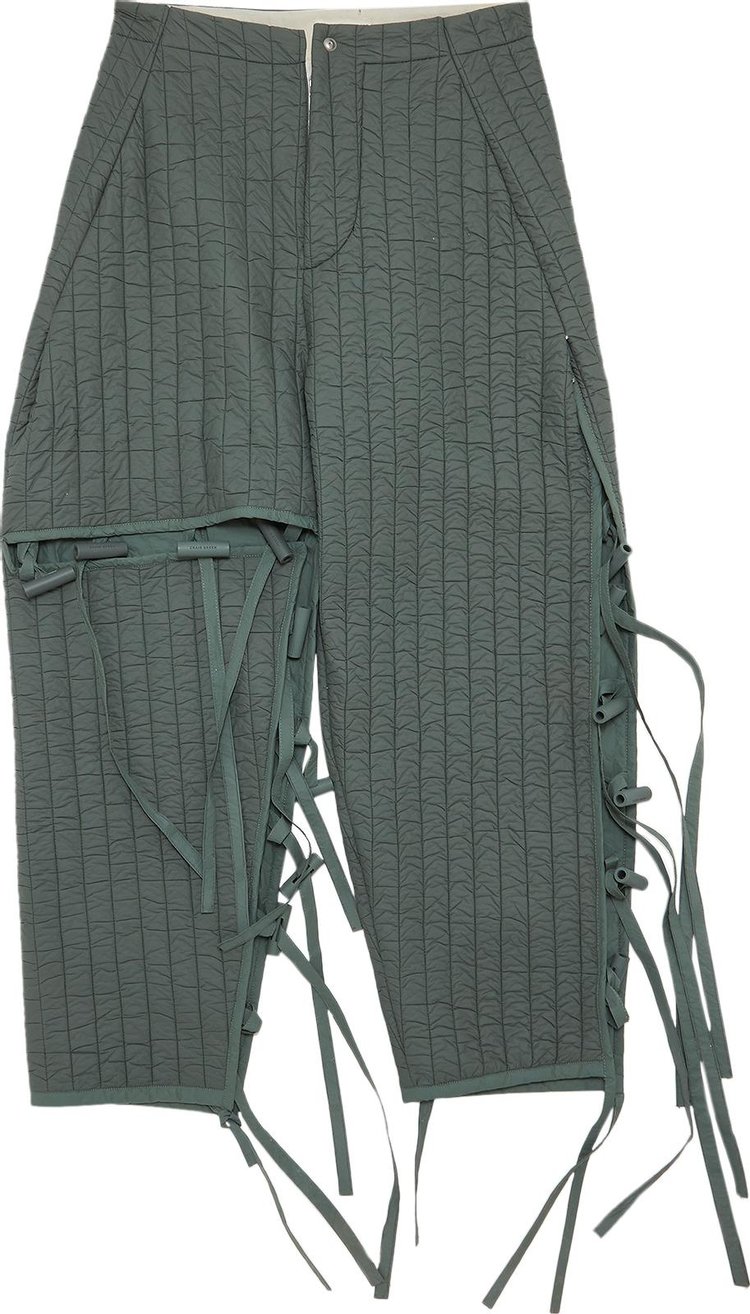 Craig Green Quilted Trousers 'Green'
