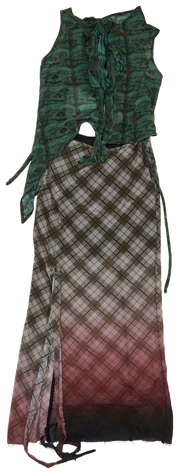 Ottolinger Plaid Printed Dress Green