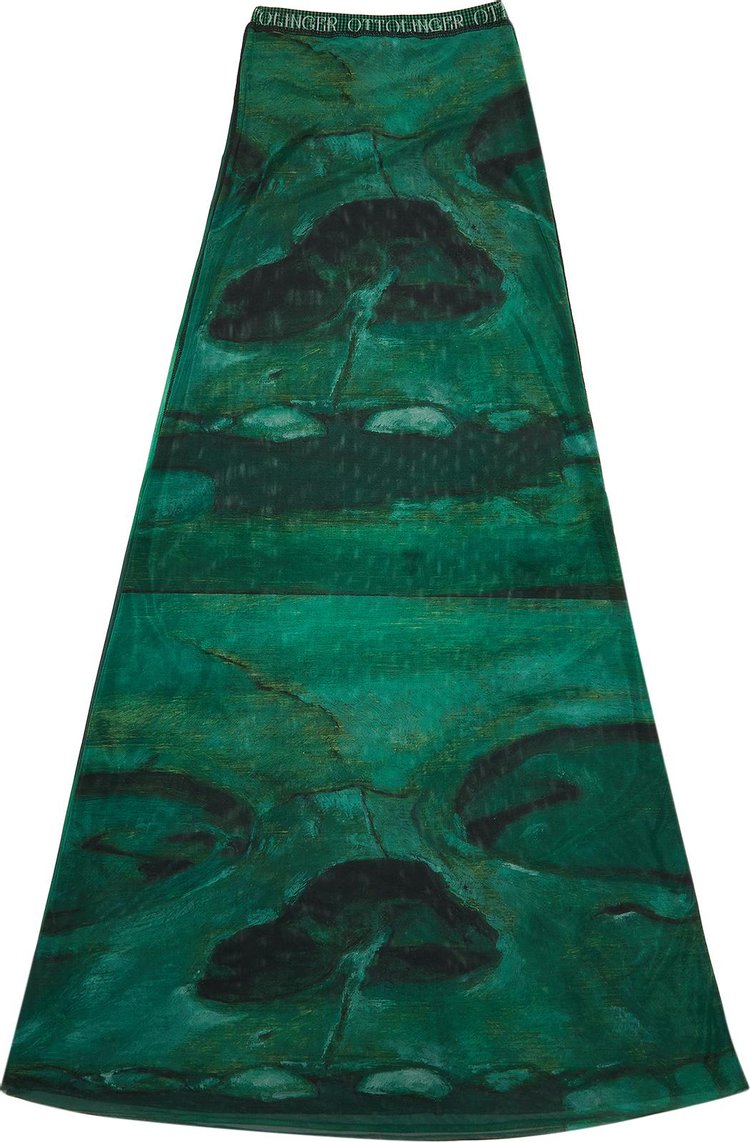 Ottolinger Sheer Printed Skirt 'Green'