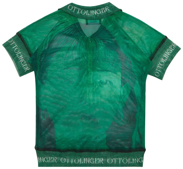 Ottolinger Sheer Short Sleeve Polo Green