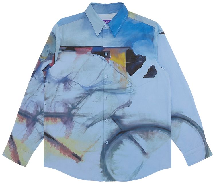 KidSuper Button Up Shirt Blue