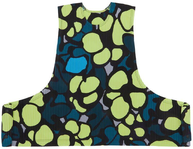 Homme Plisse Issey Miyake Cotton Bolls Pleats Top Yellow