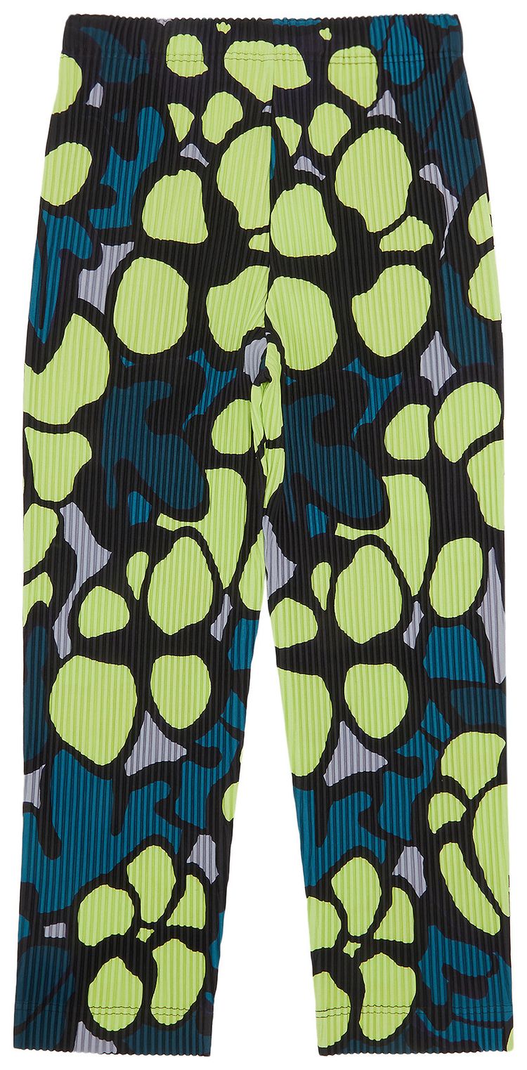 Homme Plisse Issey Miyake Cotton Bolls Pleats Trousers Yellow