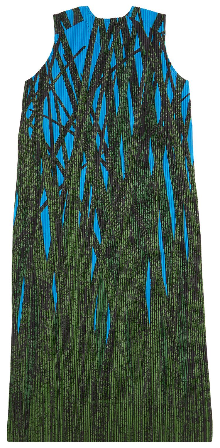 Homme Plisse Issey Miyake Grass Fields Pleats Long Tunic Green