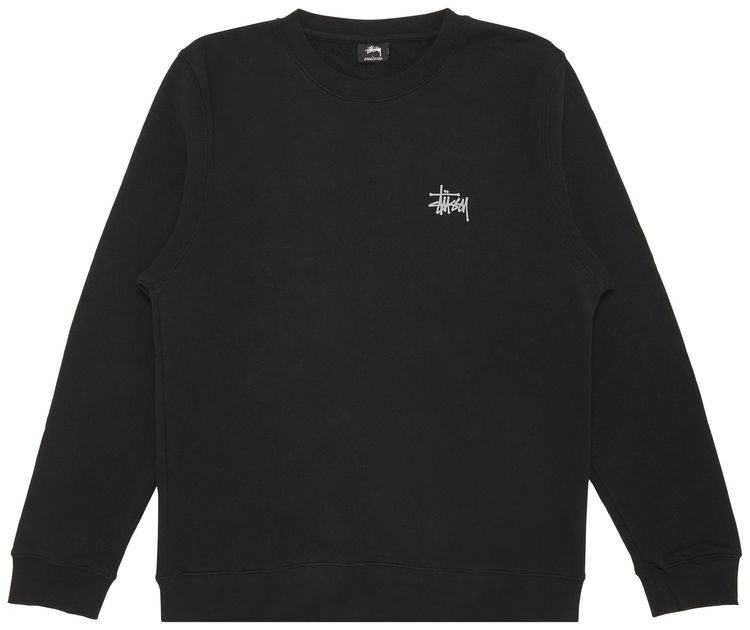 Stussy Basic Logo Crewneck BlackGrey