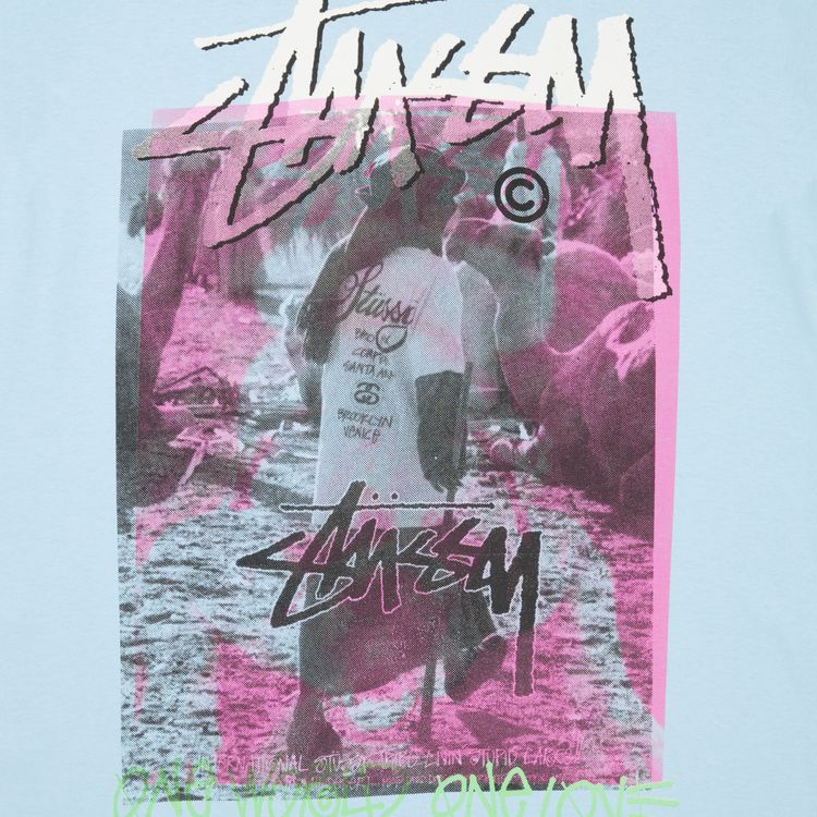 Stussy One World One Love Tee Light Blue
