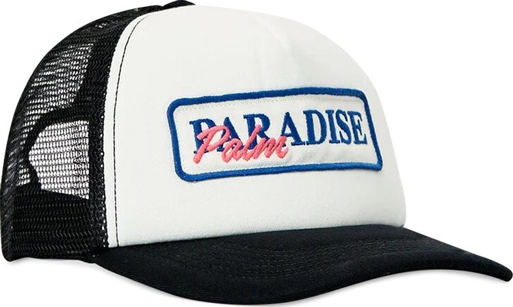 Palm Angels Paradise Palm Trucker Hat Black