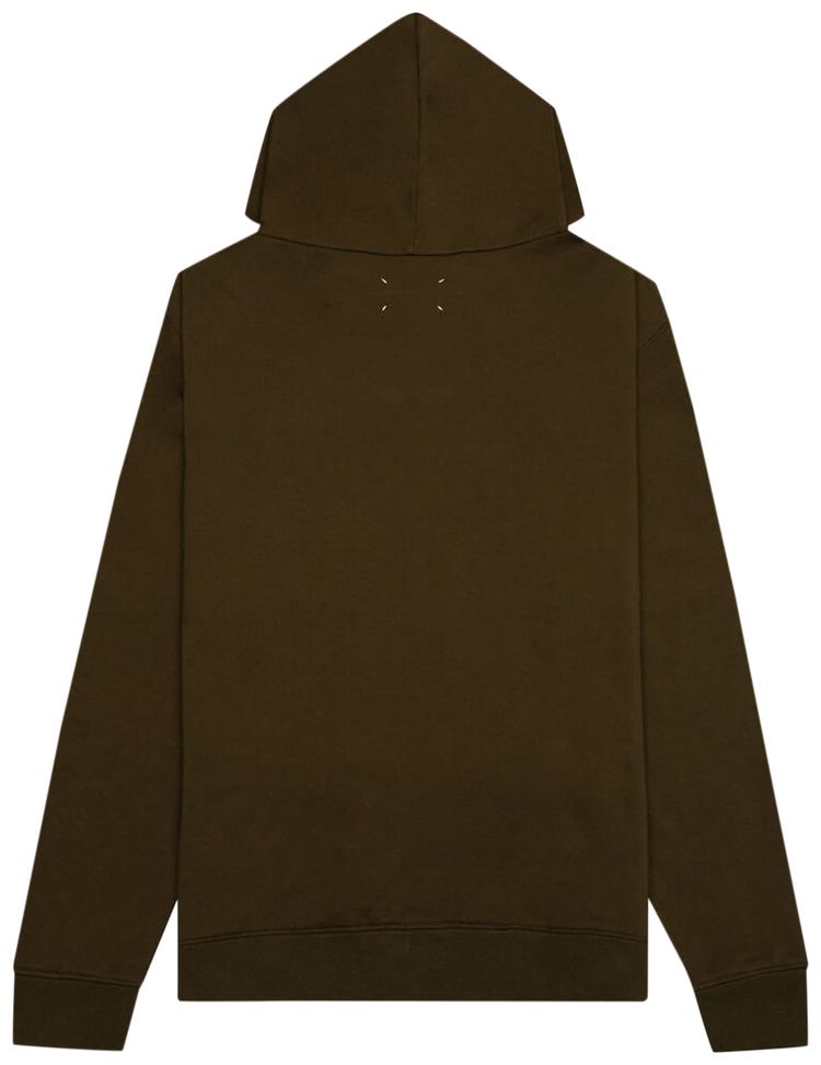 Maison Margiela Mushroom Long Sleeve Hooded Sweatshirt Military Olive