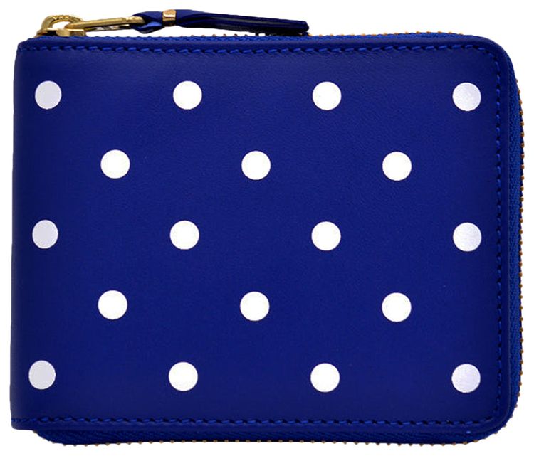 Comme des Garcons Polka Dots Wallet Navy