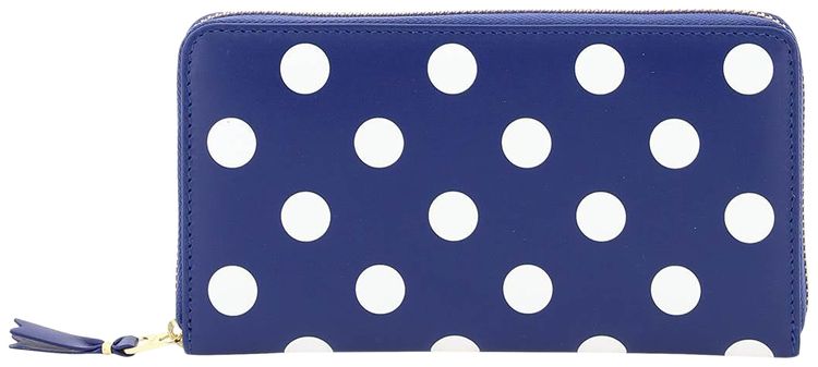 Comme des Garcons Polka Dots Wallet Navy