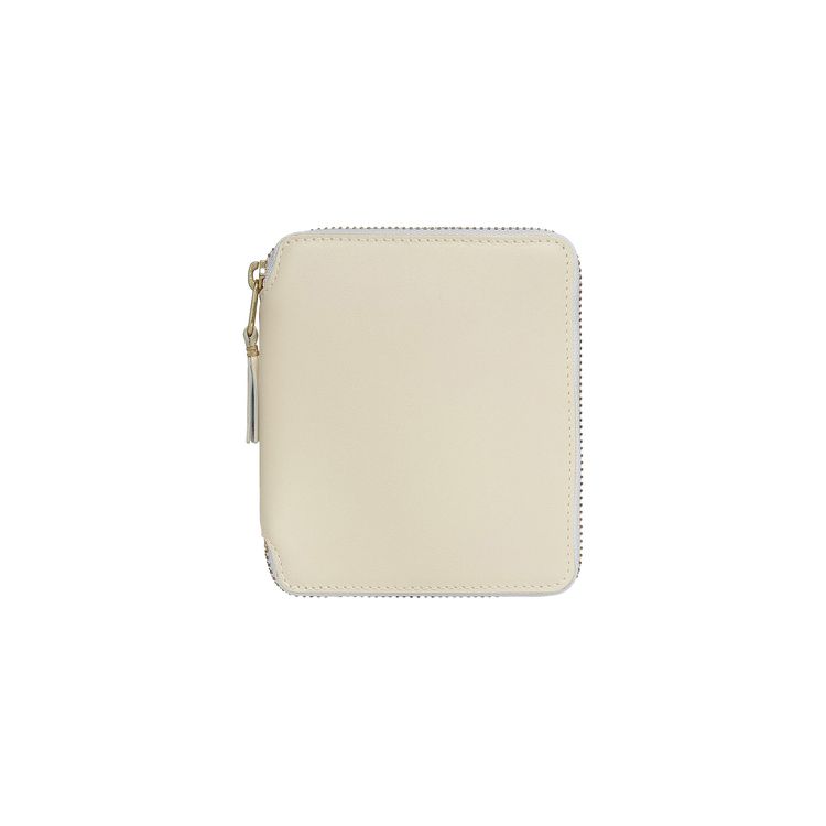 Comme des Garcons Classic Leather Line Zipper Wallet Off White