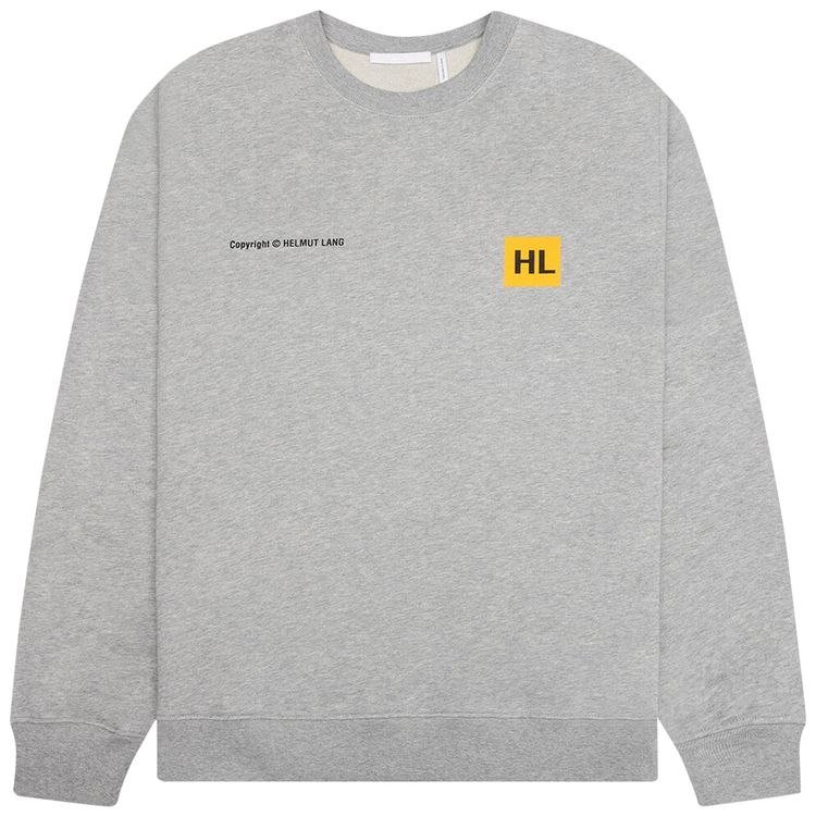 Helmut Lang Graphic Print Crewneck Sweatshirt Vapor Heather