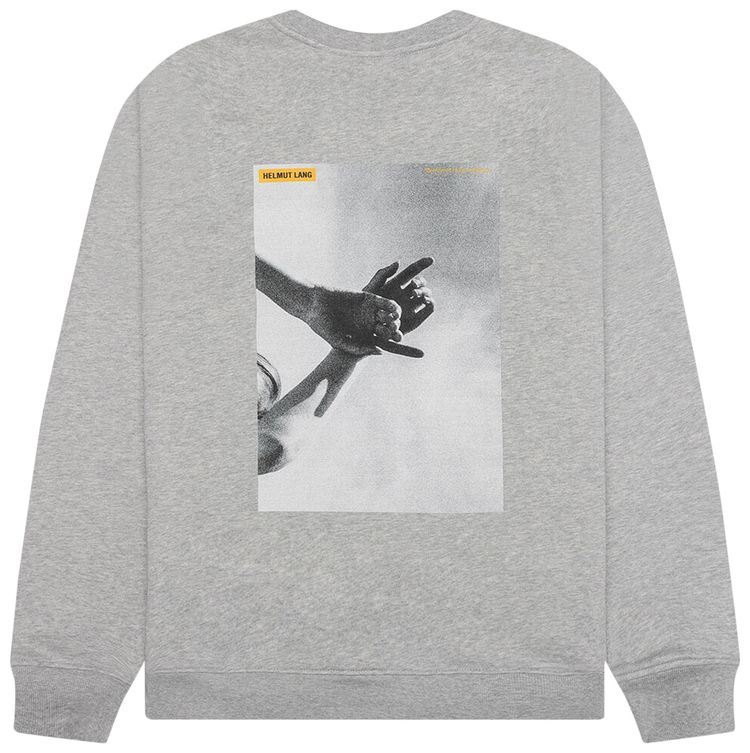 Helmut Lang Graphic Print Crewneck Sweatshirt Vapor Heather